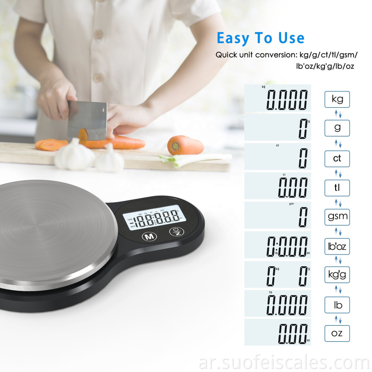 SF-480 الأسرة 5 كجم مقياس رقمي المطبخ الإلكترونية مقياس المطبخ وايت مصنع تصنيع OEM